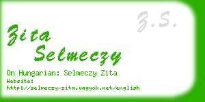 zita selmeczy business card